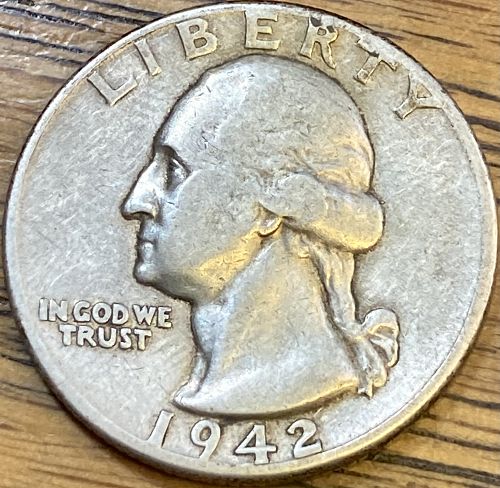 1942 Washington quarter in VERY FINE condition