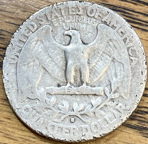 1943S Washington quarter in GOOD condition