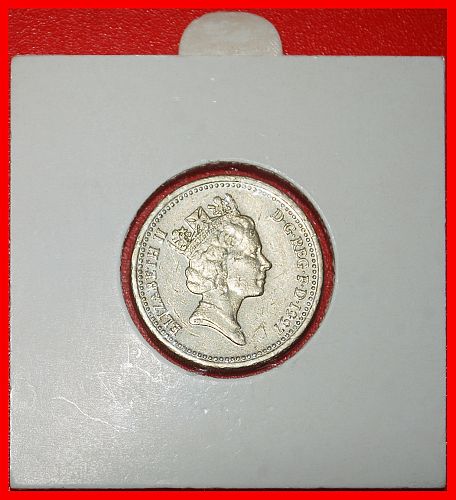 Ⰶ 3 LIONS (1997-2002):GREAT BRITAIN★1 POUND 1997! ELIZABETH II (1953-2022)  IN HOLDER