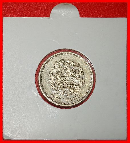 Ⰶ 3 LIONS (1997-2002):GREAT BRITAIN★1 POUND 1997! ELIZABETH II (1953-2022)  IN HOLDER