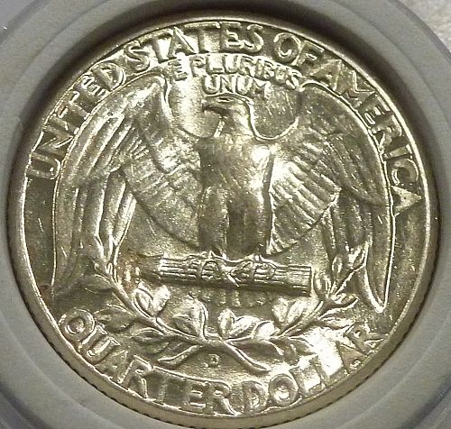 1943-D UNCIRCULATED Washington Quarter UNC # AA-29