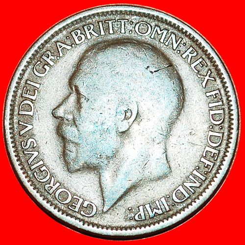 Ⰶ MISTRESS OF SEAS (1925-1927): GREAT BRITAIN ★ HALFPENNY 1927! GEORGE V (1911-1936)