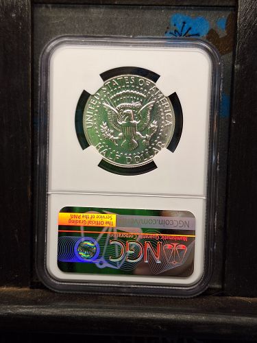 1966 P SMS Kennedy half dollar. Graded MS67 by NGC