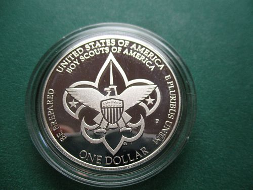 2010  Proof Boy Scouts of America Silver Dollar Commemorative.  Item: CM 10 BS PR