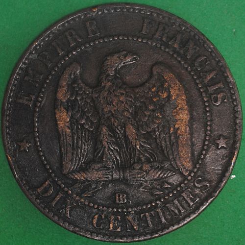 1855BB(a) France 10 Centimes VF+