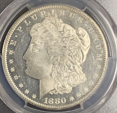 1880-S Morgan Silver Dollar, MS64PL PCGS (9933)