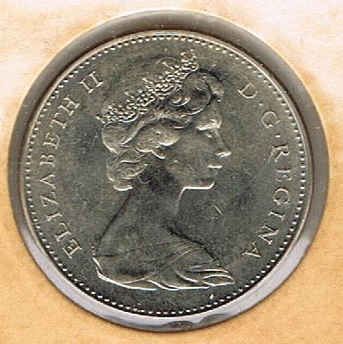 5 Cents - Elizabeth II, Confederation, Canada, 1967