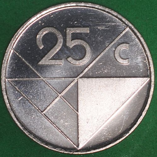 1986 Aruba 25 Cents BU