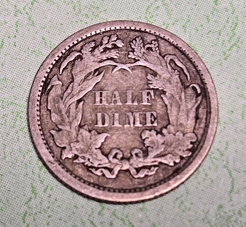 1873 Seated Liberty Half Dime Fine-15