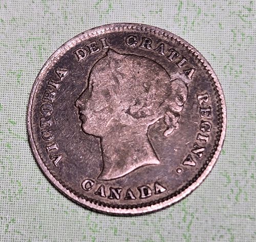 CANADA 1886 Small 6 Half Dime Fine-12