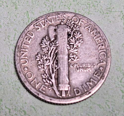 1918 Mercury Dime Fine-15 Nice Original Coin!