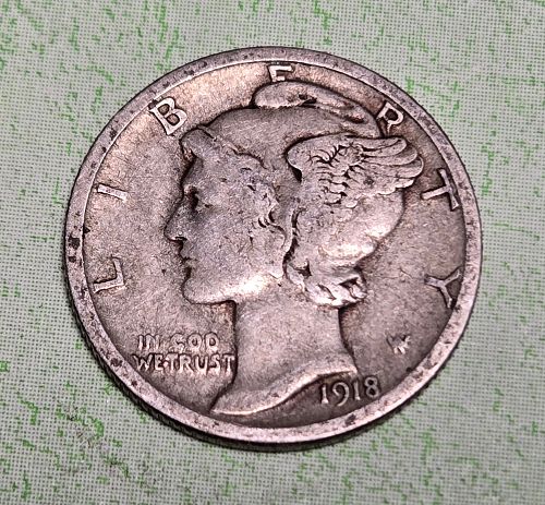 1918-S Mercury Dime Very Fine-25 Beautiful With Nice Original Surfaces!