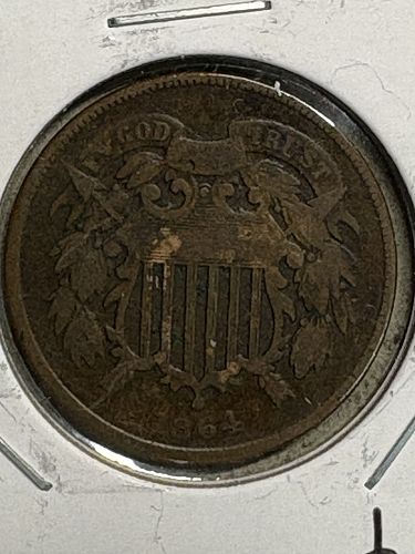 1864 Two Cent Piece F