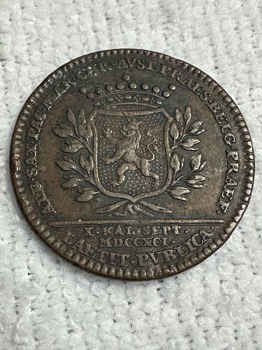 1791 Token - Leopold II County of Namur PB
