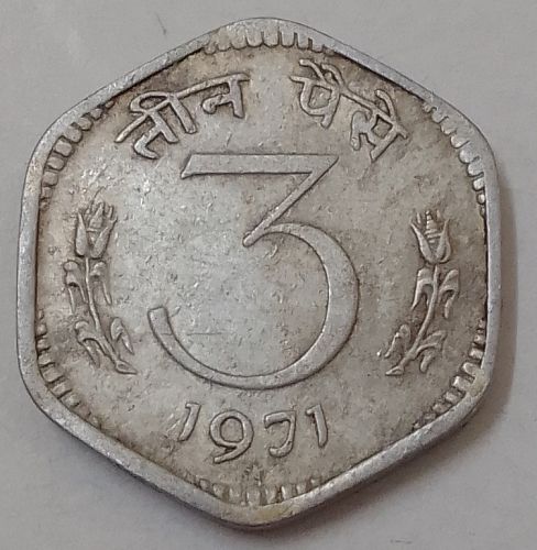 K)  FOUR DIFFERENT  INDIA  CIR. COINS 1945..1963..1967..1971