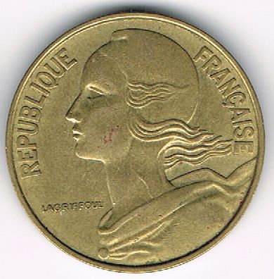 20 Centimes, France, 1963