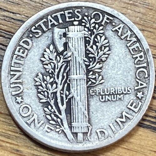 1917 mercury dime in VERY FINE condition