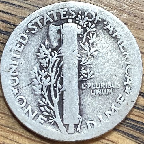 1924 mercury dime in ALMOST GOOD condition