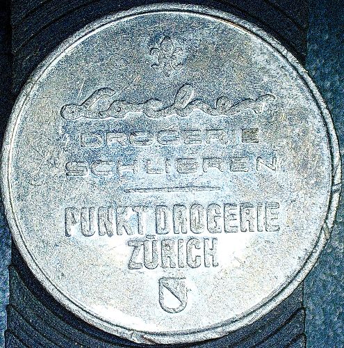 1 Punkt - Drogerie Schlieren Zurich; aluminium German Token