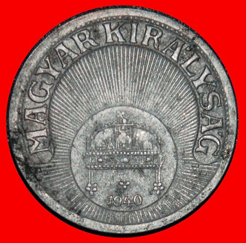 Ⰶ CROWN OF ST STEPHEN (1926-1942): HUNGARY ★ 10 FILLERS 1940! HORTHY (1920-1944)