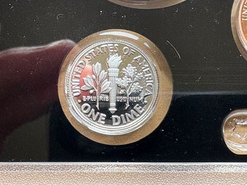 2019-S Silver Proof Roosevelt Dime. Cut from mint sets.