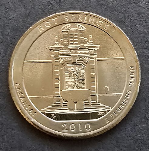 2010-P Hot Springs Quarter - BU from US Mint Roll (M16)