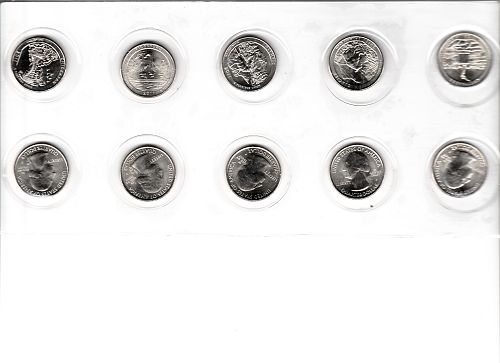 2011  P & D  UNC SET -  FROM MINT  10 COINS