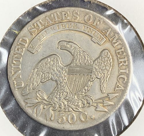 1833 Capped Bust Half Dollar, AU50, O-104, R-2 (9972)
