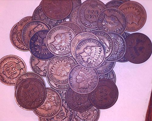 LOT OF BUFFALO NICKELS AND INDIAN HEADS