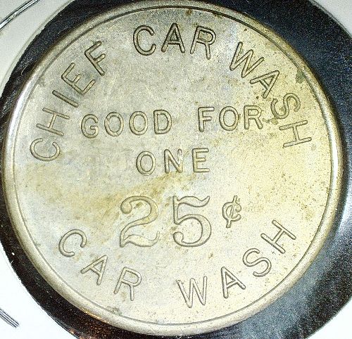 1970s Chief Car Wash 25 cent Token