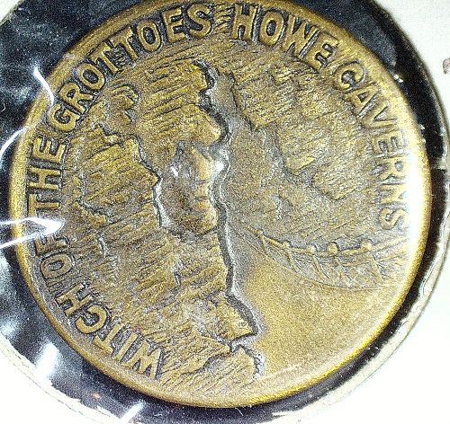 HOWE CAVERNS SOUVENIR TOKEN-WITCH OF THE GROTTOES