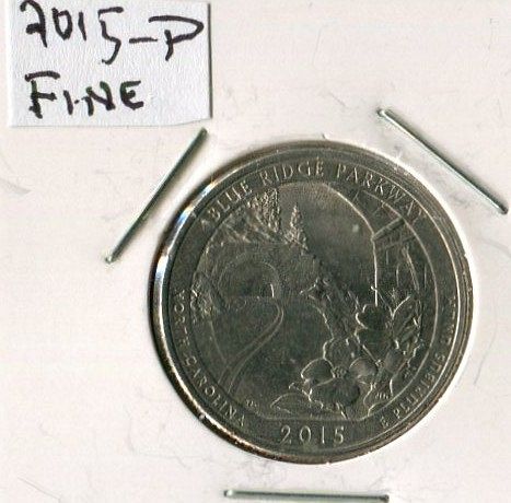 2015 - P  BLUE RIDGE PARKWAY  N. P.  QUARTER   --  FINE