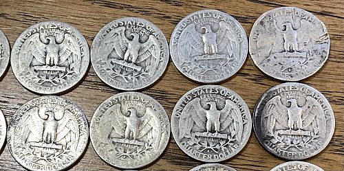 1 roll 40  different dated/mints Washington quarters NO DUPLICATES P,D,S included