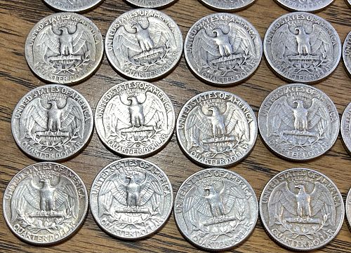 1 roll 40  different dated/mints Washington quarters NO DUPLICATES P,D,S included