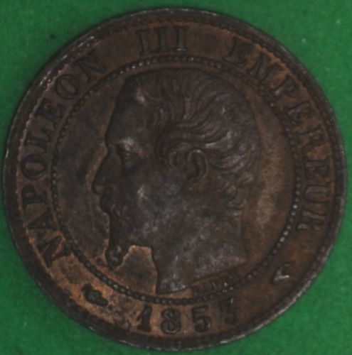 1853A France Centime AU++