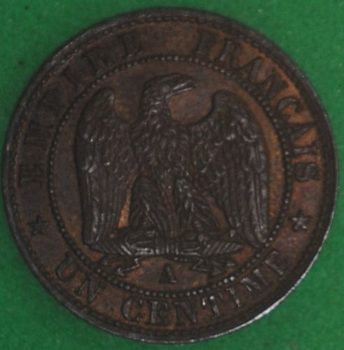 1853A France Centime AU++