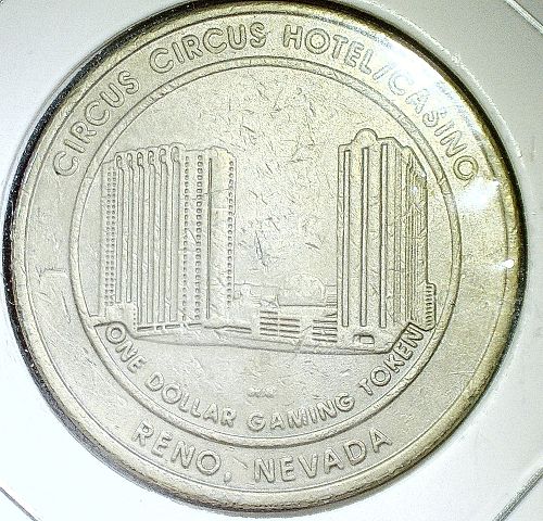 Reno Nevada Circus Circus Hotel & Casino One Dollar Gaming Token