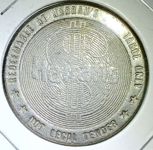 1983 Harrah's Casino Lake Tahoe Nevada $1 Token