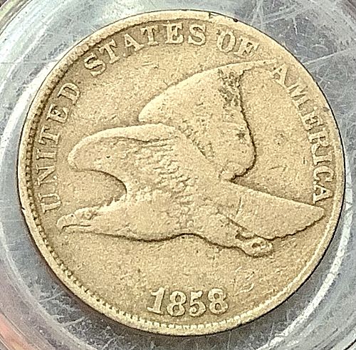 1858 Flying Eagle Cent LL Large Letters - F Fine