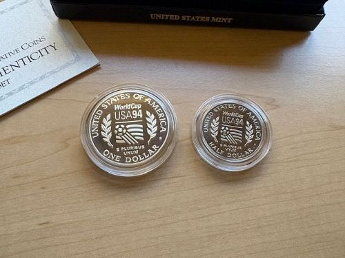 1994 World Cup Proof Collector's 2-Coin Set with $1 and 50C - Special Edition