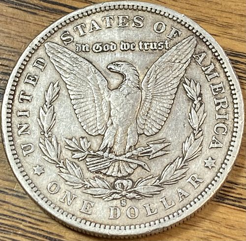 1879S Morgan dollar in EXTREMELY FINE condition