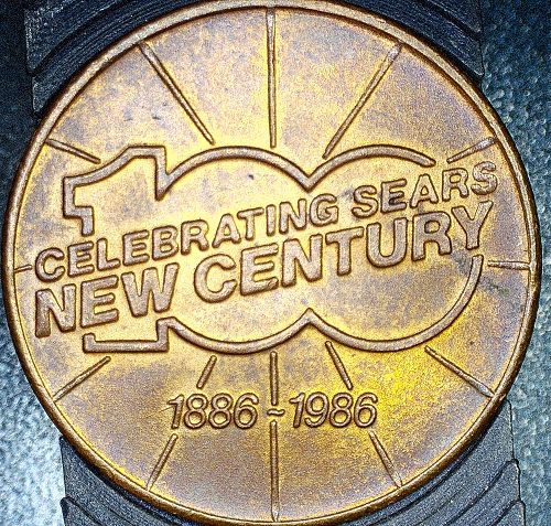 VINTAGE SEARS CENTENNIAL Token - 1886 to 1986 - 7/8" Diameter