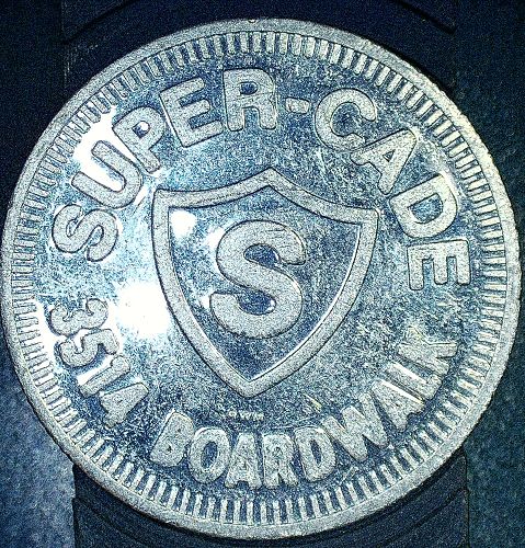 Super-Cade Boardwalk Arcade Wildwood, NJ Prize Token 25mm