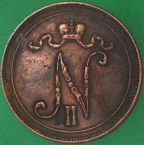 1905 Finland 10 Pennia Fine Details