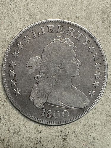 1800 12 Arrows Draped Bust Silver Dollar VF