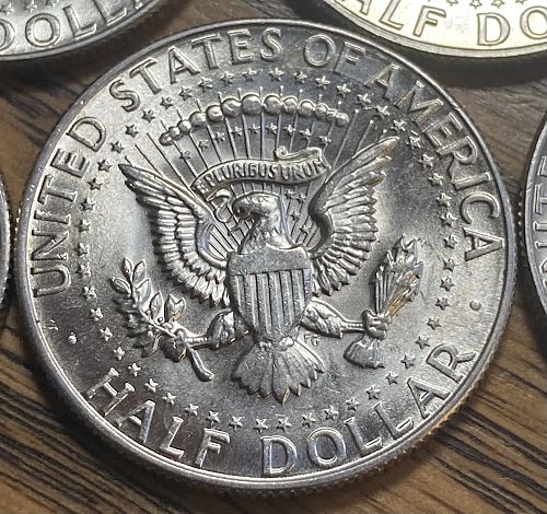 1965-1969D Kennedy halves 40% silver in MINT STATE condition