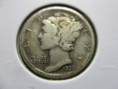 1926  Mercury Dime.  Item: 10 M26-20.