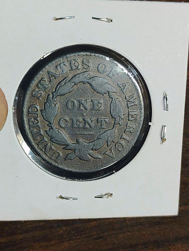 1831 large cent vg-8with large die crack on obverse going through 4-stars on right si