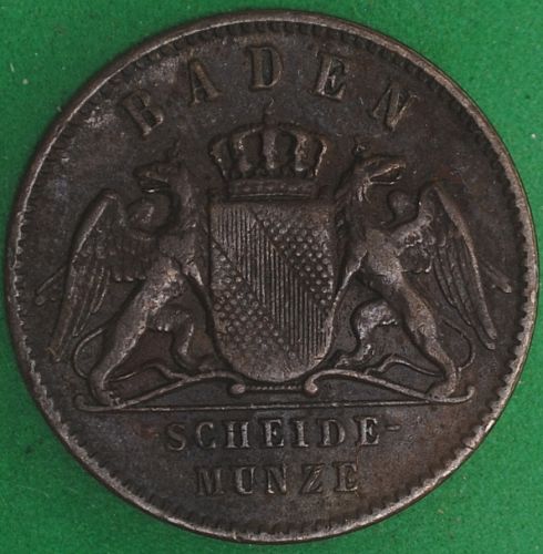 1868 German States/Baden Kreuzer VF