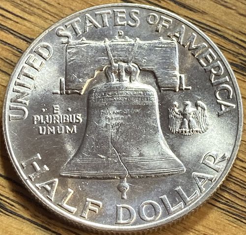 1949D Franklin half in MINT STATE condition